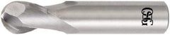 OSG - 11mm Diam, 16mm LOC, 2 Flute Solid Carbide Ball End Mill - Uncoated, Single End, 64mm OAL, 64mm Shank Diam, Spiral Flute - Eagle Tool & Supply