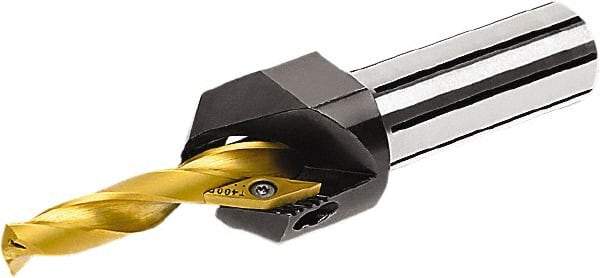 Seco - 6.01 to 6.1mm Diam, Straight Shank, 16mm Body Shank Diam, 45° Combo Chamfer and Countersink Drill - SD200 Insert, 69.5mm OAL - Eagle Tool & Supply