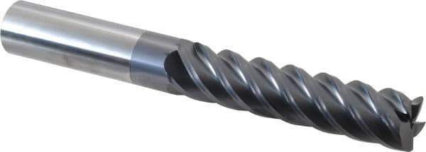 SGS - 3/4", 5 Flute, Single End, Solid Carbide, 0.03" Corner Radius End Mill - 6" OAL, 45° Helix, Right Hand Flute, 3-1/4" LOC, Right Hand Cut - Eagle Tool & Supply