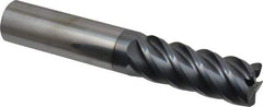 SGS - 1", 5 Flute, Single End, Solid Carbide, 0.06" Corner Radius End Mill - 6" OAL, 45° Helix, Right Hand Flute, 2-5/8" LOC, Right Hand Cut - Eagle Tool & Supply