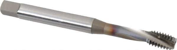 OSG - 5/16-18 UNC 3 Flute 2B Bottoming Spiral Flute Tap - Vanadium High Speed Steel, TiCN Finish, 90mm OAL, Right Hand Flute, Right Hand Thread, Series 13013 - Eagle Tool & Supply
