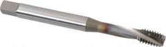 OSG - 5/16-18 UNC 3 Flute 2B Bottoming Spiral Flute Tap - Vanadium High Speed Steel, TiCN Finish, 90mm OAL, Right Hand Flute, Right Hand Thread, Series 13013 - Eagle Tool & Supply