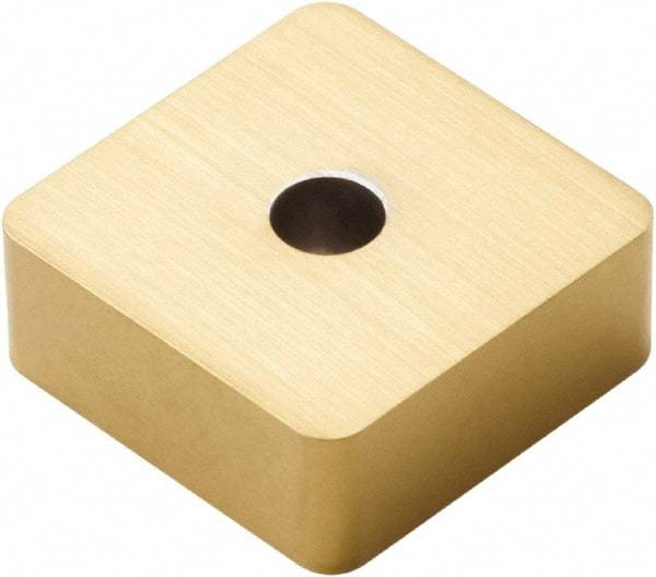 Seco - SNU433 Grade F40M Carbide Turning Insert - TiAlN/TiN Finish, 90° Square, 1/2" Inscr Circle, 3/16" Thick, 3/64" Corner Radius - Eagle Tool & Supply
