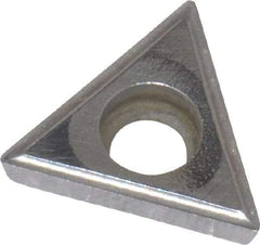 Value Collection - TPGH321 Grade I55 Carbide Turning Insert - Uncoated, 60° Triangle, 3/8" Inscr Circle, 1/8" Thick, 1/64" Corner Radius - Eagle Tool & Supply