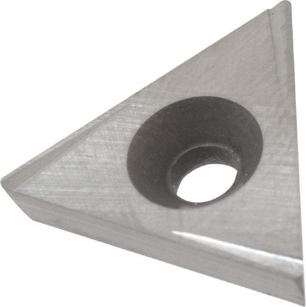 Value Collection - TPGC321 LF Grade I22 Carbide Turning Insert - Uncoated, 60° Triangle, 3/8" Inscr Circle, 1/8" Thick, 1/64" Corner Radius - Eagle Tool & Supply