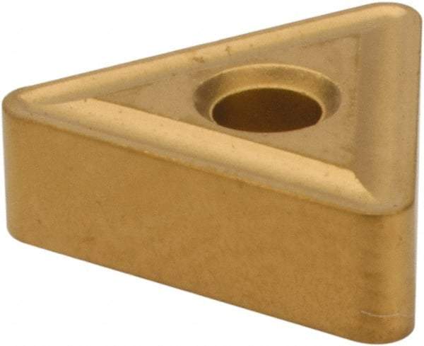 Value Collection - TNMG222 Grade TCN55 Carbide Turning Insert - TiN Finish, 60° Triangle, 1/4" Inscr Circle, 1/8" Thick, 1/32" Corner Radius - Eagle Tool & Supply