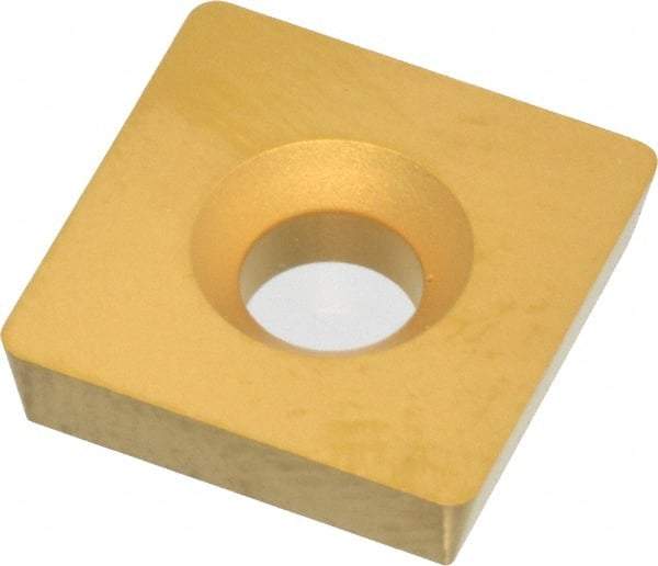 Value Collection - SD422 P Grade ICP55M Carbide Milling Insert - TiN Finish, 1/8" Thick, 1/2" Inscribed Circle, 1/32" Corner Radius - Eagle Tool & Supply