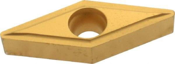 Value Collection - VBMT332 Grade TCN55 Carbide Turning Insert - TiN Finish, 35° Diamond, 3/8" Inscr Circle, 3/16" Thick, 1/32" Corner Radius - Eagle Tool & Supply