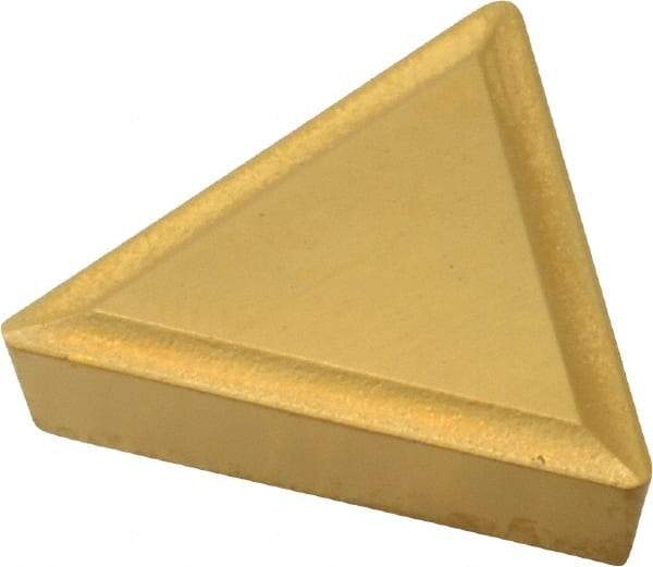 Value Collection - TPMR432 Grade TCN55 Carbide Turning Insert - TiN Finish, 60° Triangle, 1/2" Inscr Circle, 3/16" Thick, 1/32" Corner Radius - Eagle Tool & Supply