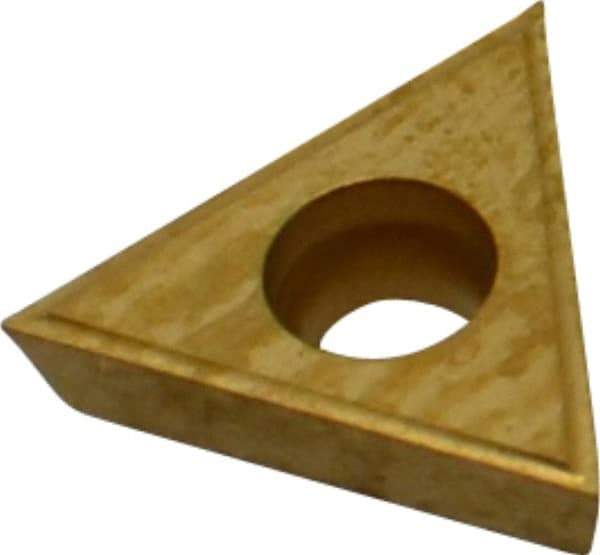 Value Collection - TPGH21.50 Grade TCN55 Carbide Turning Insert - TiN Finish, 60° Triangle, 1/4" Inscr Circle, 3/32" Thick, 0.004" Corner Radius - Eagle Tool & Supply