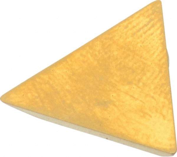 Value Collection - TFG321 Grade TCN55 Carbide Turning Insert - TiN Finish, 60° Triangle, 3/8" Inscr Circle, 1/8" Thick, 1/64" Corner Radius - Eagle Tool & Supply