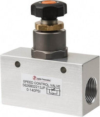 PRO-SOURCE - 3/4" NPT Inline Speed Control Valve - 0 to 140.78 psi & Aluminum Alloy Material - Eagle Tool & Supply