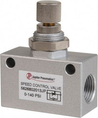 PRO-SOURCE - 3/8" NPT Inline Speed Control Valve - 0 to 140.78 psi & Aluminum Alloy Material - Eagle Tool & Supply