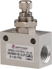 PRO-SOURCE - 1/4" NPT Inline Speed Control Valve - 0 to 140.78 psi & Aluminum Alloy Material - Eagle Tool & Supply