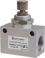 PRO-SOURCE - 1/2" NPT Inline Flow Control Valve - 0 to 140.78 psi & Aluminum Alloy Material - Eagle Tool & Supply