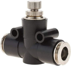 PRO-SOURCE - 5/16" Tube OD Inline Flow Control Valve - 0 to 113.76 psi & Techno Polymer, Brass, Steel Material - Eagle Tool & Supply
