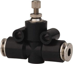 PRO-SOURCE - 5/32" Tube OD Inline Flow Control Valve - 0 to 113.76 psi & Techno Polymer, Brass, Steel Material - Eagle Tool & Supply