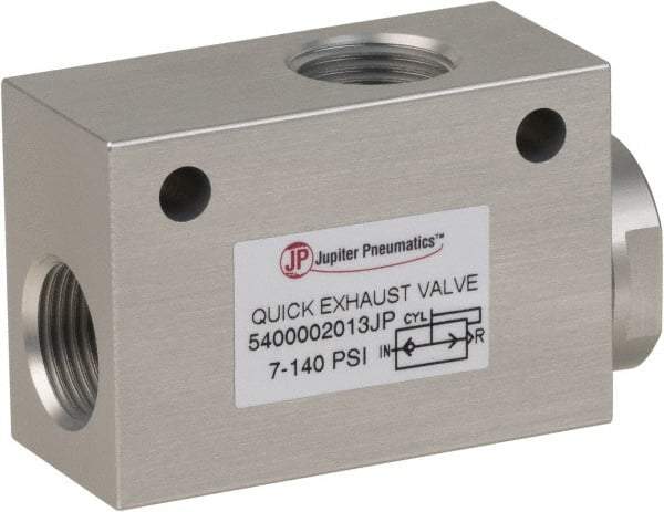 PRO-SOURCE - 3/8" NPT Quick Exhaust Valve - 3/8" Exhaust Port, 7.1 to 140.78 psi, Aluminum Alloy Material - Eagle Tool & Supply