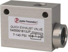 PRO-SOURCE - 1/8" NPT Quick Exhaust Valve - 1/4" Exhaust Port, 7.1 to 140.78 psi, Aluminum Alloy Material - Eagle Tool & Supply