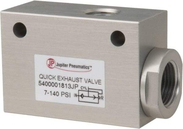 PRO-SOURCE - 1/4" NPT Quick Exhaust Valve - 3/8" Exhaust Port, 7.1 to 140.78 psi, Aluminum Alloy Material - Eagle Tool & Supply