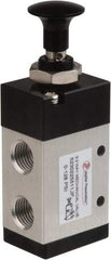 PRO-SOURCE - 1/4" NPT Mechanically Operated Air Valve - 3 Way, 2 Position, Push-Pull/Manual, 0.98 CV Rate & 127.98 Max psi - Eagle Tool & Supply