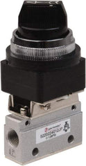 PRO-SOURCE - 1/8" NPT Mechanically Operated Air Valve - 2-Way, 2 Position, Selector/Manual, 0.1 CV Rate & 127.98 Max psi - Eagle Tool & Supply