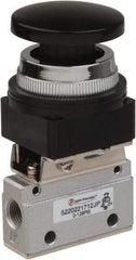 Value Collection - 1/8" NPT Mechanically Operated Air Valve - 2-Way, 2 Position, Palm Button/Spring, 0.1 CV Rate & 127.98 Max psi - Eagle Tool & Supply