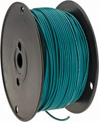 Made in USA - 18 AWG, 16 Strand, 500' OAL, Tinned Copper Hook Up Wire - Green PVC Jacket, 0.106" Diam - Eagle Tool & Supply