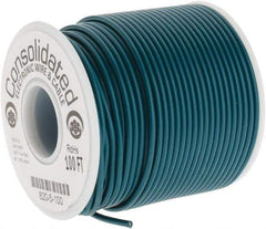 Made in USA - 20 AWG, 10 Strand, 100' OAL, Tinned Copper Hook Up Wire - Green PVC Jacket, 0.07" Diam - Eagle Tool & Supply