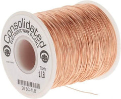 Made in USA - 26 AWG, 0.0159 Inch Diameter, 1279 Ft., Solid, Grounding Wire - Copper, ASTM B3, QQ-W-343 Type S, RoHS Compliant - Eagle Tool & Supply