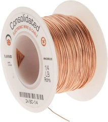 Made in USA - 24 AWG, 0.0201 Inch Diameter, 201 Ft., Solid, Grounding Wire - Copper, ASTM B3, QQ-W-343 Type S, RoHS Compliant - Eagle Tool & Supply