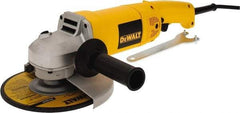 DeWALT - 7" Wheel Diam, 8,000 RPM, Corded Angle & Disc Grinder - 5/8-11 Spindle, 120 Volts, 13 Amps - Eagle Tool & Supply