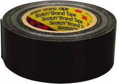 3M - 1/2" x 60 Yd Black Rubber Adhesive Packaging Tape - Polyester Film Backing, 8 mil Thick, 600 Lb Tensile Strength, Series 890MSR - Eagle Tool & Supply