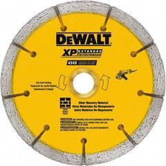 DeWALT - 6" Diam, 7/8" Arbor Hole Diam, Wet & Dry Cut Saw Blade - Diamond-Tipped, Standard Round Arbor - Eagle Tool & Supply