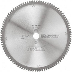 DeWALT - 12" Diam, 1" Arbor Hole Diam, 96 Tooth Wet & Dry Cut Saw Blade - Tungsten Carbide-Tipped, Standard Round Arbor - Eagle Tool & Supply