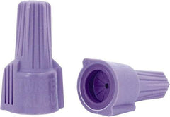 Ideal - 2, 12 (Al) + & 1, 18 (Cu) to 1, 10 (Al) + 2, 10 (Cu) AWG, 600 Volt, Corrosion Resistant, Wing Twist on Wire Connector - Purple, 221°F - Eagle Tool & Supply