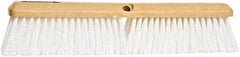 PRO-SOURCE - 24" General Purpose Polypropylene Push Broom - 3" Bristle Length, Plastic Block, Threaded Handle Connection, Handle Sold Separately - Eagle Tool & Supply