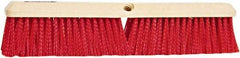 PRO-SOURCE - 24" General Purpose Polypropylene Push Broom - 3" Bristle Length, Plastic Block, Threaded Handle Connection, Handle Sold Separately - Eagle Tool & Supply