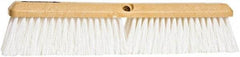 PRO-SOURCE - 18" General Purpose Polypropylene Push Broom - 3" Bristle Length, Plastic Block, Threaded Handle Connection, Handle Sold Separately - Eagle Tool & Supply