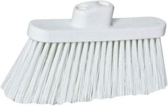 PRO-SOURCE - 10" Wide, White Polypropylene Bristles, Angled Broom - Threaded Handle, 10 Inch Wide Broom, White Bristles, Handle Sold Separately - Eagle Tool & Supply