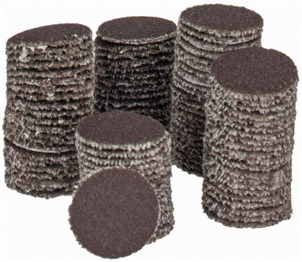 Tru-Maxx - 1/2" Diam, 320 Grit Aluminum Oxide Adhesive PSA Disc - Extra Fine Grade, X Weighted Cloth Backing, For Right Angle/Vertical Shaft Portable Grinders - Eagle Tool & Supply