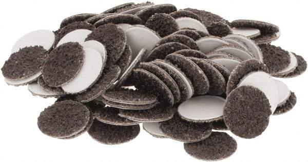 Tru-Maxx - 1/2" Diam, 40 Grit Aluminum Oxide Adhesive PSA Disc - Coarse Grade, X Weighted Cloth Backing, For Right Angle/Vertical Shaft Portable Grinders - Eagle Tool & Supply