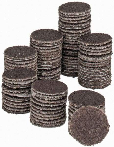 Tru-Maxx - 1/2" Diam, 120 Grit Aluminum Oxide Adhesive PSA Disc - Fine Grade, X Weighted Cloth Backing, For Right Angle/Vertical Shaft Portable Grinders - Eagle Tool & Supply