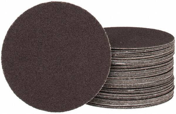 Tru-Maxx - 4" Diam, 100 Grit Aluminum Oxide Adhesive PSA Disc - Fine Grade, X Weighted Cloth Backing, For Right Angle/Vertical Shaft Portable Grinders - Eagle Tool & Supply