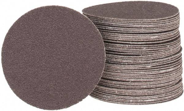 Tru-Maxx - 3" Diam, 100 Grit Aluminum Oxide Adhesive PSA Disc - Fine Grade, X Weighted Cloth Backing, For Right Angle/Vertical Shaft Portable Grinders - Eagle Tool & Supply