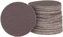 Tru-Maxx - 3" Diam, 100 Grit Aluminum Oxide Adhesive PSA Disc - Fine Grade, X Weighted Cloth Backing, For Right Angle/Vertical Shaft Portable Grinders - Eagle Tool & Supply