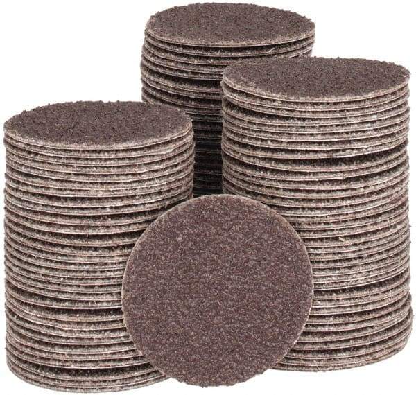 Tru-Maxx - 1-1/2" Diam, 50 Grit Aluminum Oxide Adhesive PSA Disc - Coarse Grade, X Weighted Cloth Backing, For Right Angle/Vertical Shaft Portable Grinders - Eagle Tool & Supply
