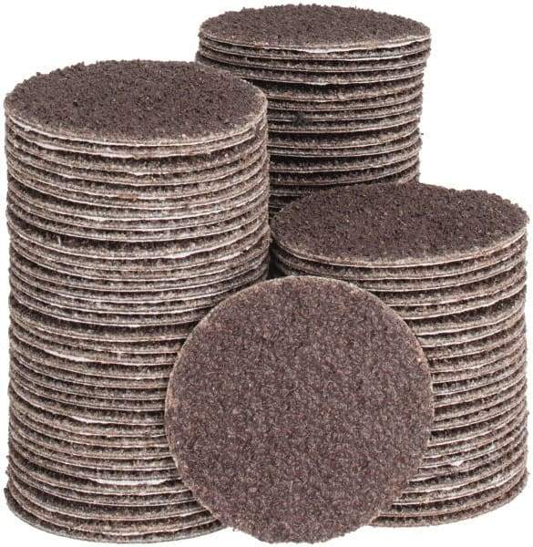 Tru-Maxx - 1-1/2" Diam, 40 Grit Aluminum Oxide Adhesive PSA Disc - Coarse Grade, X Weighted Cloth Backing, For Right Angle/Vertical Shaft Portable Grinders - Eagle Tool & Supply