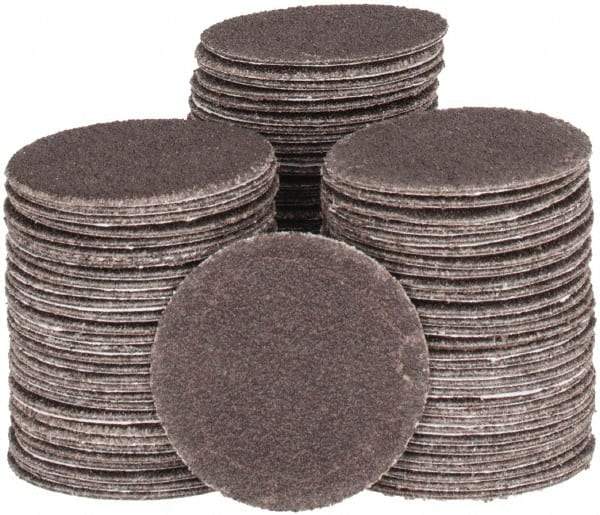 Tru-Maxx - 1-1/2" Diam, 100 Grit Aluminum Oxide Adhesive PSA Disc - Fine Grade, X Weighted Cloth Backing, For Right Angle/Vertical Shaft Portable Grinders - Eagle Tool & Supply
