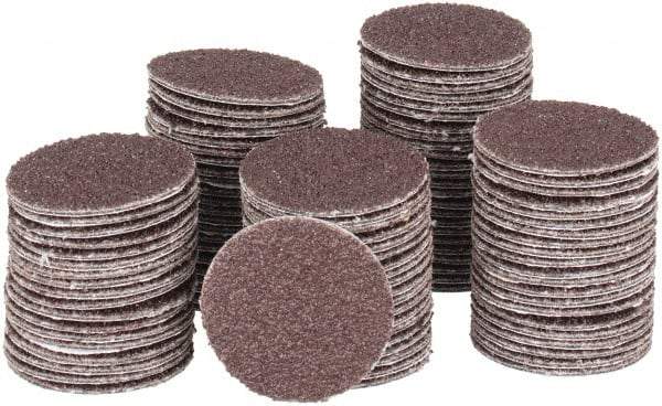 Tru-Maxx - 1" Diam, 80 Grit Aluminum Oxide Adhesive PSA Disc - Medium Grade, X Weighted Cloth Backing, For Right Angle/Vertical Shaft Portable Grinders - Eagle Tool & Supply